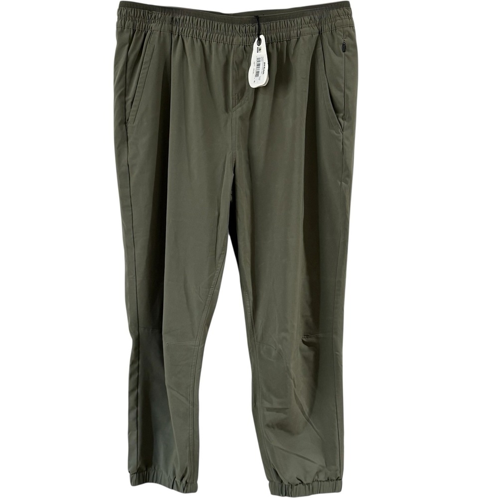 Prana Wonderland Rocks‎ E Waist Jogger Womens XL Rye Green Pant Outdoor New